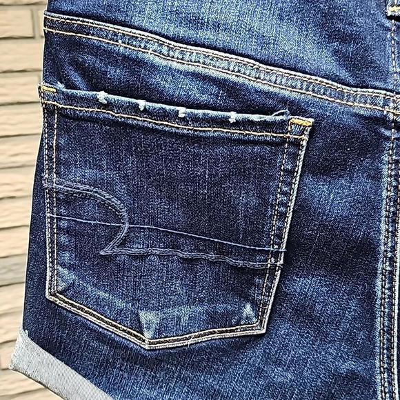 American Eagle Hi Rise Shortie Shorts Sz 8 Like New - Picture 5 of 10